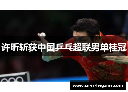 许昕斩获中国乒乓超联男单桂冠